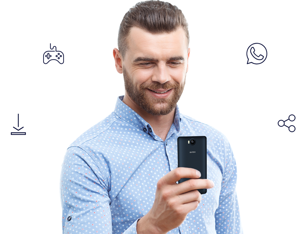 Intex Aqua - Mobile Phone (1003x763), Png Download