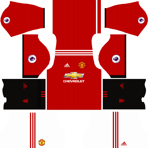 Manchester United Home Kit Dream League Soccer 2017-2018 - Kit Dream League Soccer 2017 Manchester United (509x510), Png Download