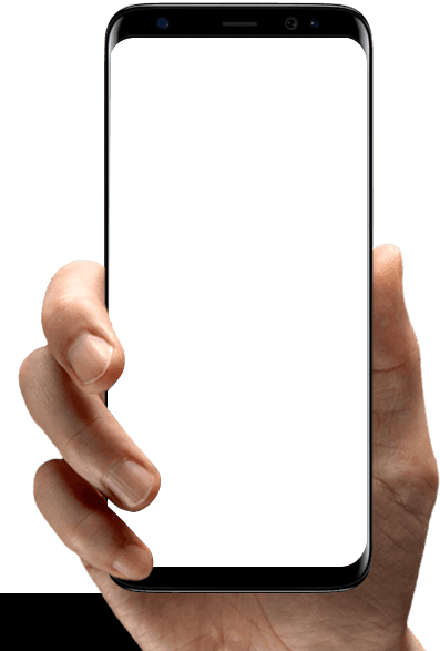 Image Of A Hand Holding A Phone, Showing The Bcn System - Hand Holding Phone Png (397x587), Png Download