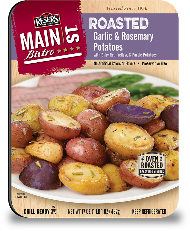 Roasted Garlic And Rosemary Potatoes - Resers Main St Bistro Shredded Potato Casserole, Baked (1200x900), Png Download