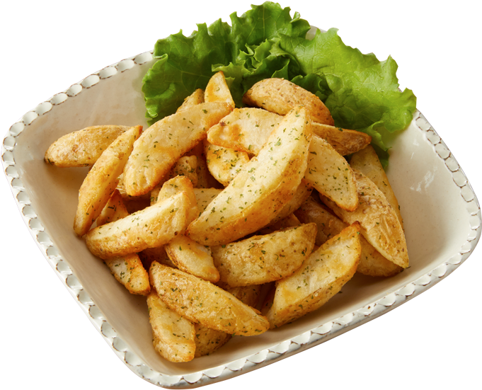 Oven Baked Potato Wedges - French Fries (800x550), Png Download