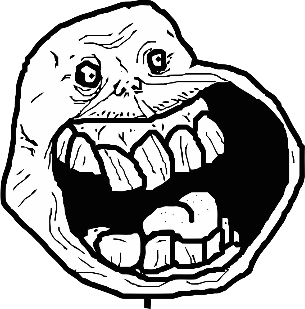 Drawing Transparent Meme Face Funnypictures Png Png - Forever Alone Laugh (997x1012), Png Download