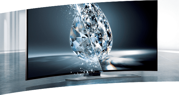 4 Step Uhd Upscaling - Curved Tv Hd Png (582x308), Png Download