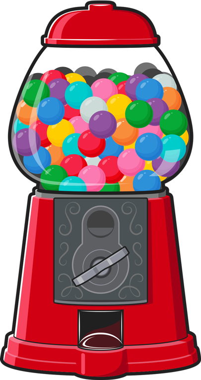 Splash Gumball Machine Regular - Gumball Machine Clipart Free (405x764), Png Download