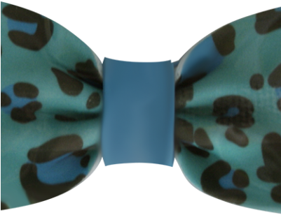Fondant Bows Blue Leopard Print - Butterfly (400x400), Png Download