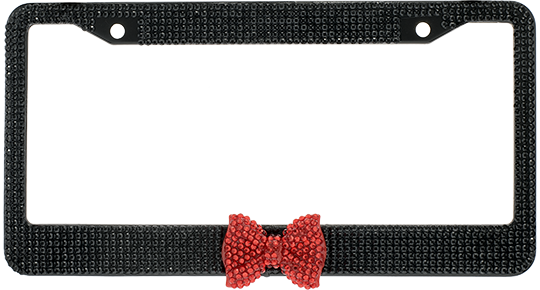 Black Crystal License Plate Frame License Plate Frame - Grille (540x290), Png Download