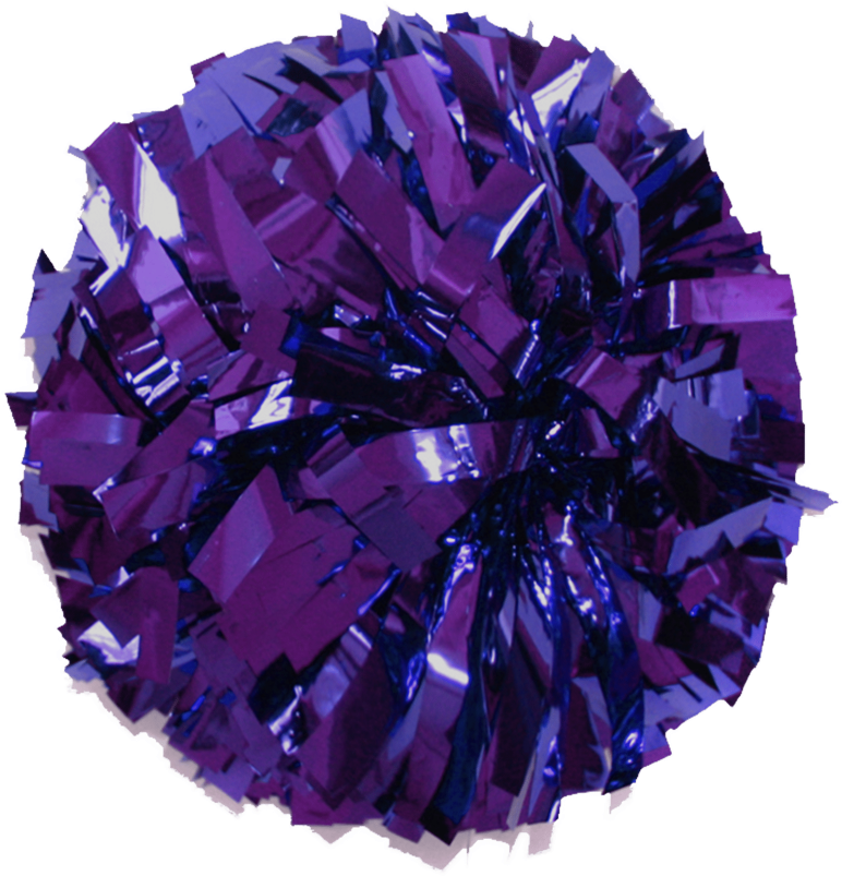 Metallic Dark Purple Pom - Cheerleading (1000x1000), Png Download