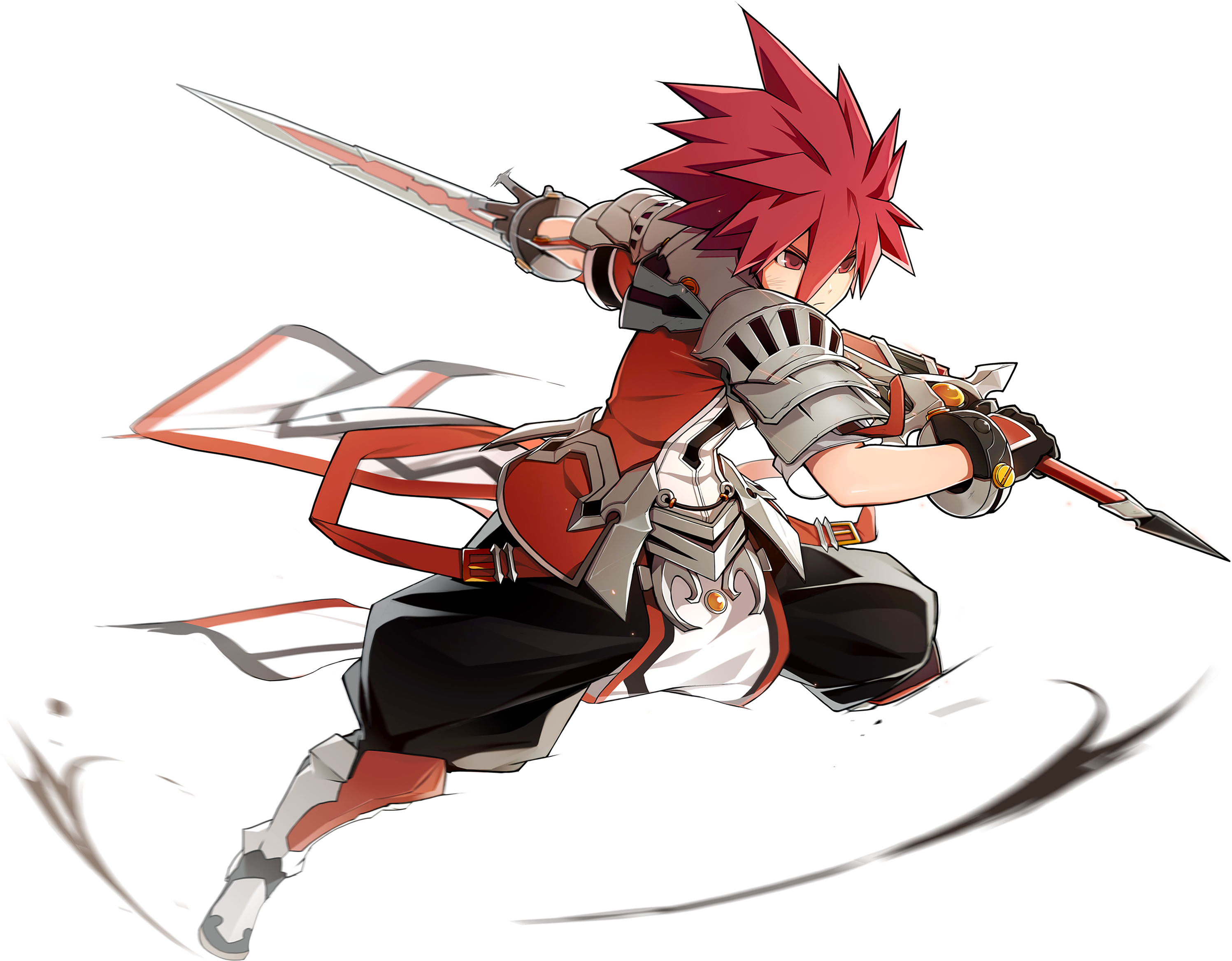 File - 01newlkfull - Lord Knight Elsword Drawing (2994x2336), Png Download