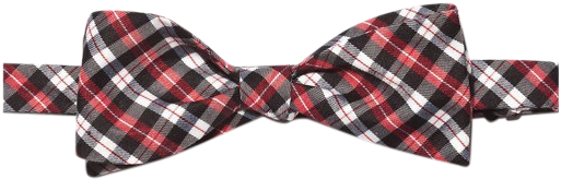 Red, White, And Black Madras Bowtie - Tartan (600x600), Png Download