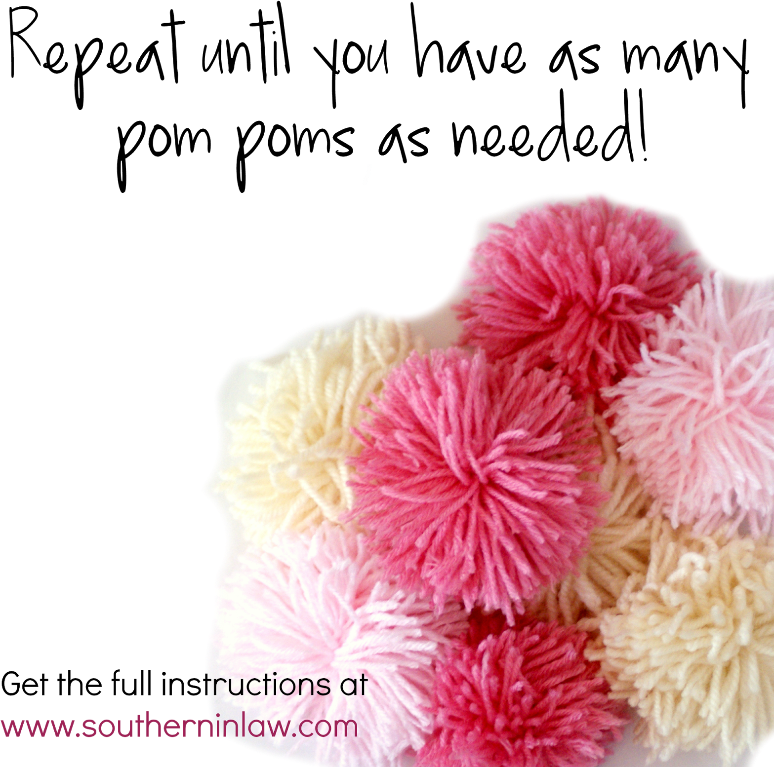 Diy Pom Pom Garland Tutorial - Pom-pom (1600x1600), Png Download