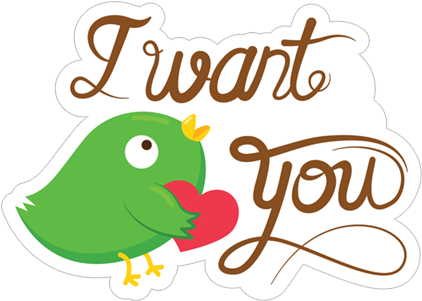 I Want You Birds Love Lovely Relationships Romantic - Love (490x317), Png Download