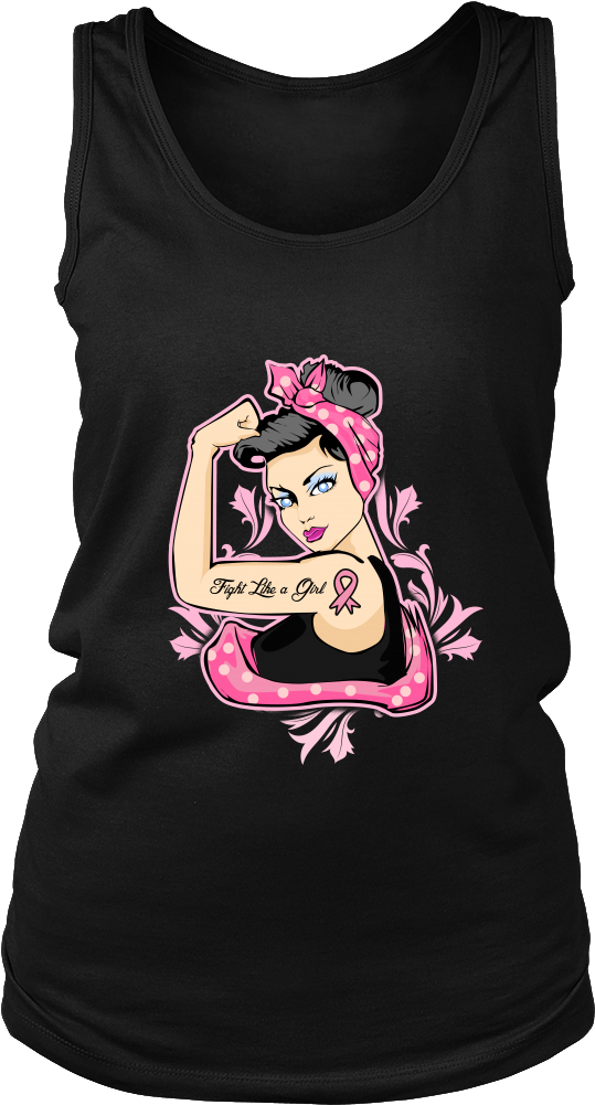 Ladies 'fight Like A Girl' Breast Cancer Awareness - November 2 My Birthday (1000x1000), Png Download