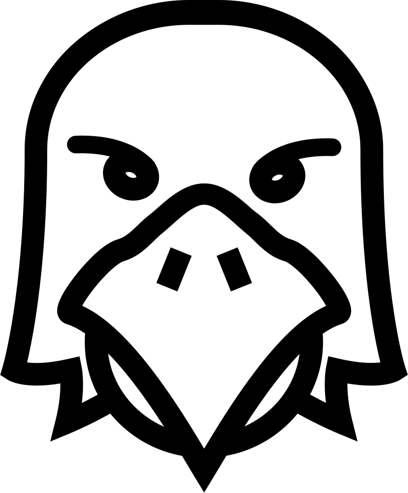 Eagle Bird Frontal Head Outline Comments (812x981), Png Download