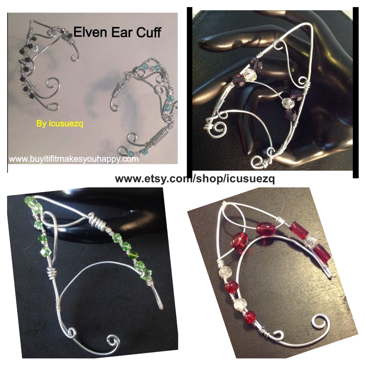 Elven Elf Ear Cuff Ear Wrap Handmade Jewelry Handmade - Earrings (1280x1280), Png Download