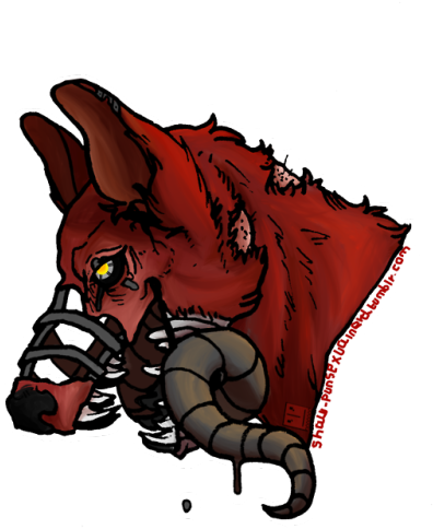 “nightmare Foxy ” [ Redbubble ] [ Don't Use, Edit, - Cartoon Nightmare Animatronic (500x552), Png Download