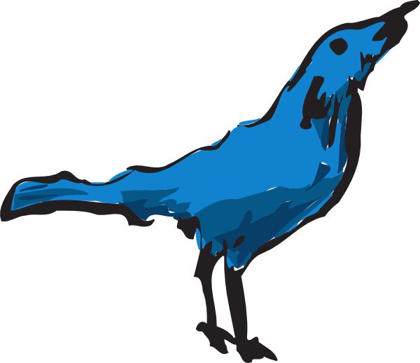 Blue Bird Art Clip Png And Svg - Bird (600x518), Png Download