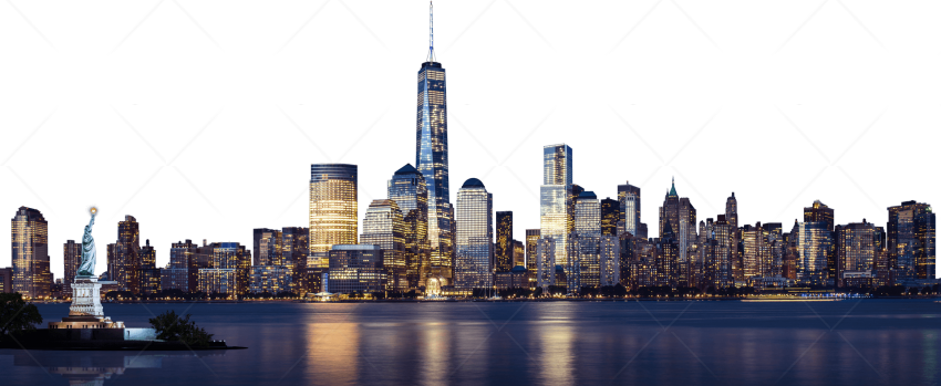 Download Cartoon City Skyline Png Download - New York City Skyline Png PNG  Image with No Background 