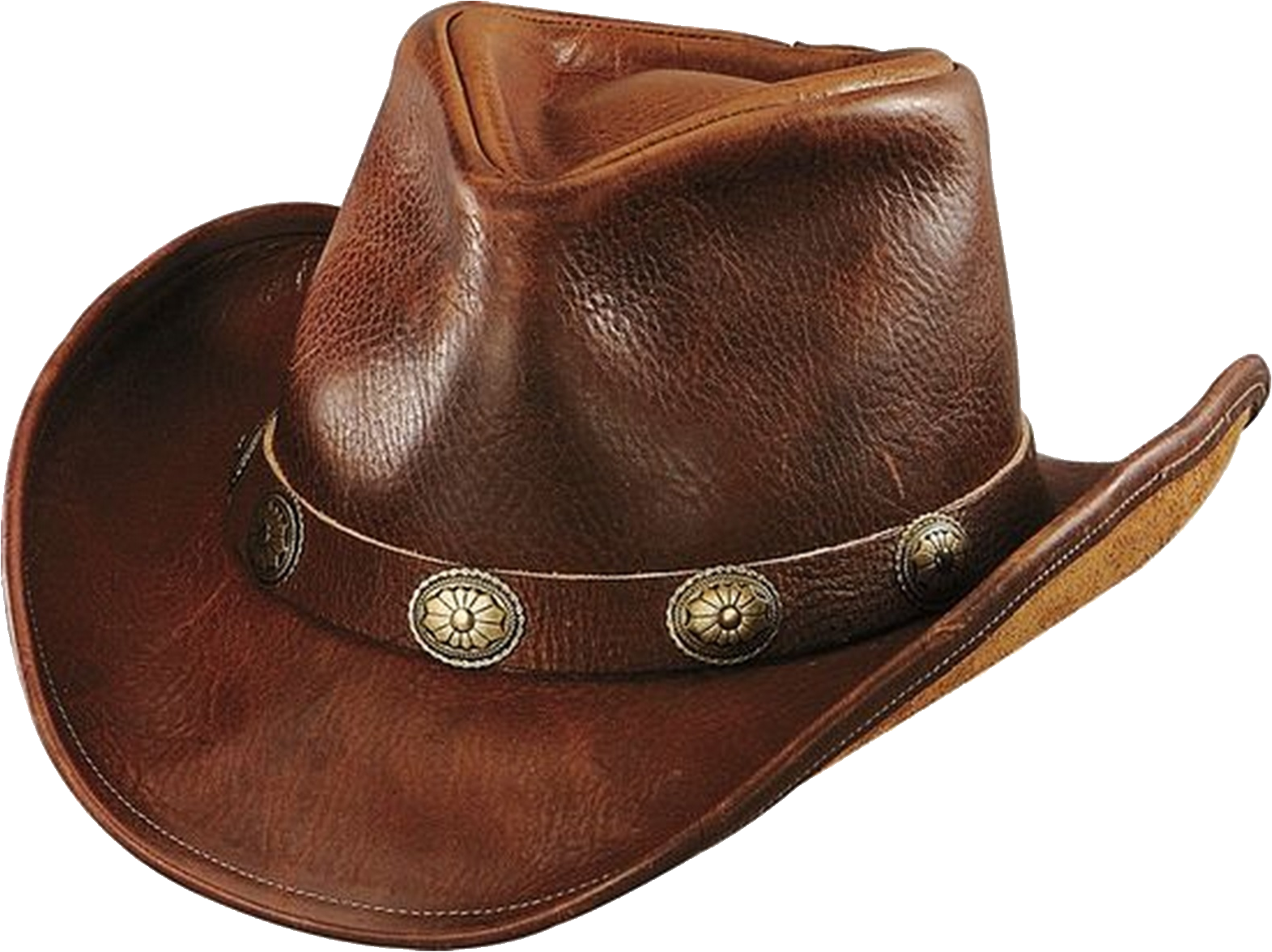 Cowboy Leather Hats (1571x1176), Png Download