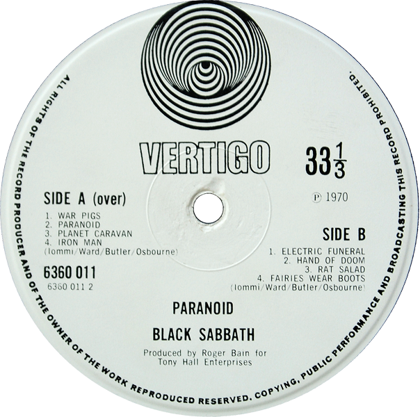 604 × 600 In Black Sabbath - Black Sabbath 1970 Cd Label (604x600), Png Download