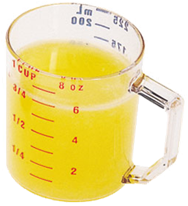 Cambro 1 Cup Measuring Cup - Cambro Camwear Polycarbonate Measuring Cup, 1-cup Dry (400x360), Png Download