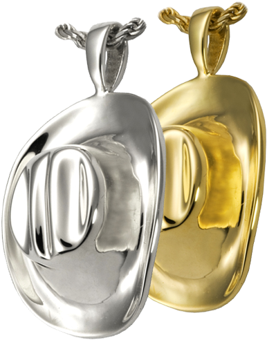 Silver Cowboy Hat Keepsake Pendant Urn For Cremains - Silver Cremation Jewelry: Cowboy Hat (500x500), Png Download