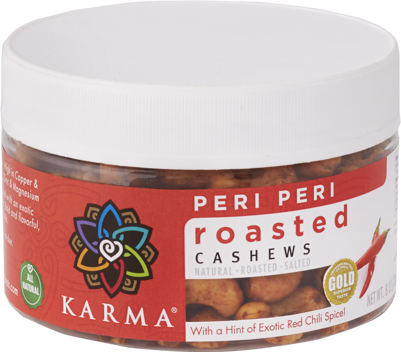 Peri Peri Roasted Cashews - Karma Cashews, Peri Peri, Roasted - 8 Oz (2048x1728), Png Download