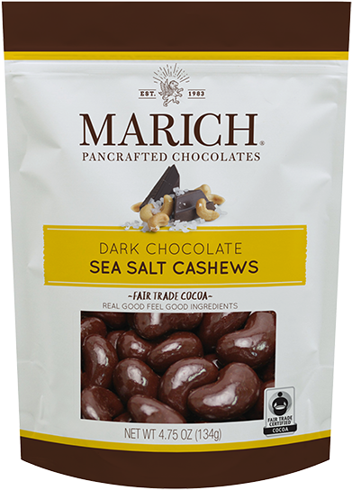 Marich Dark Chocolate Sea Salt Caramels (600x600), Png Download