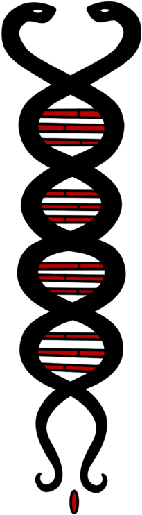Dna Snake Tattoo (248x799), Png Download