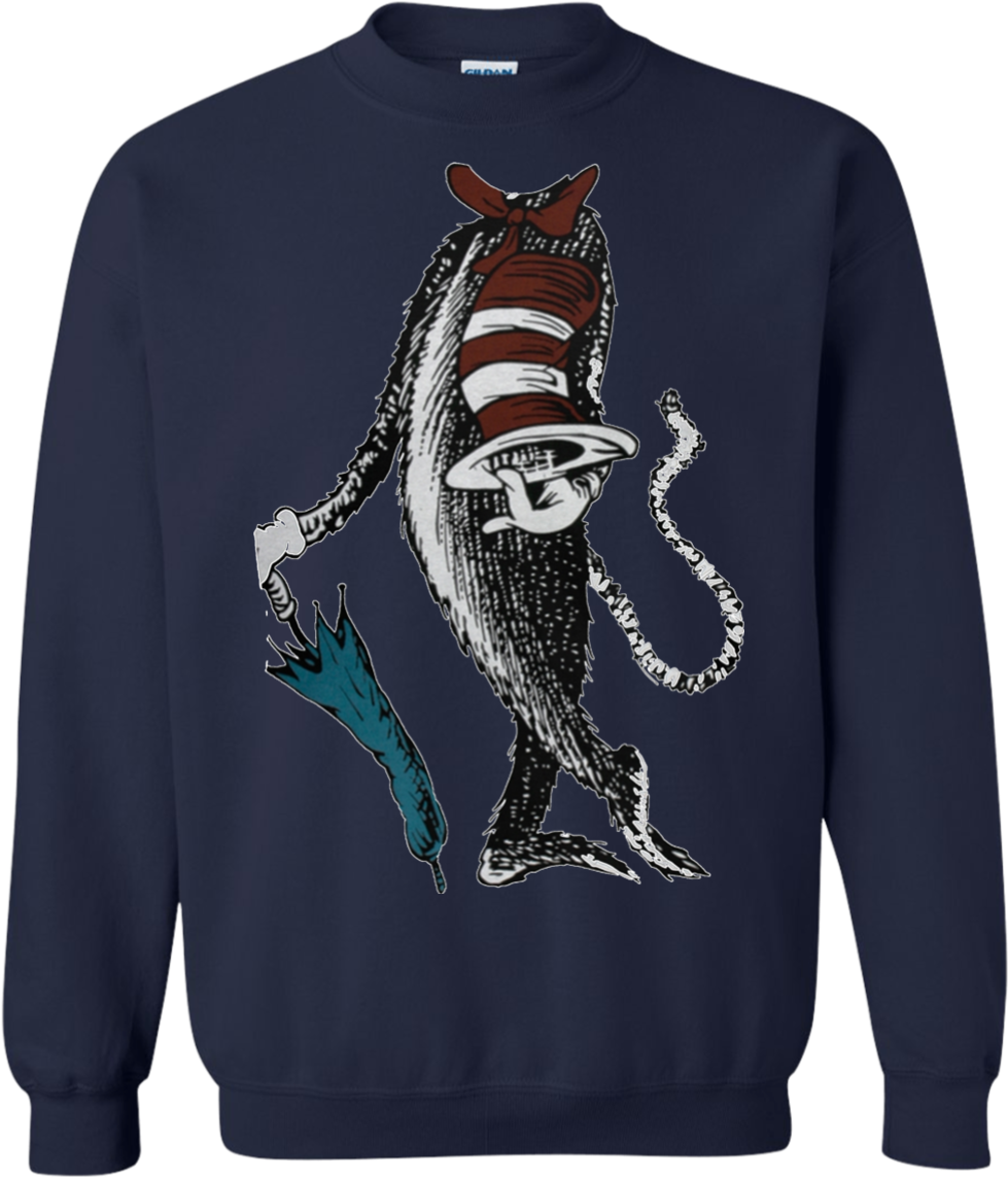 No Head Cat In The Hat T Shirt Hoodie Sweater - Dr. Seuss - No Head Cat In The Hat Costume T-shirt (1155x1155), Png Download