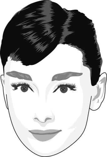Audrey Hepburn Caricate Of Audrey Hepburn By Thecartoonist - Audrey Hepburn Cartoon (342x500), Png Download