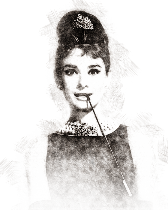 Click And Drag To Re-position The Image, If Desired - Audrey Hepburn Breakfast At Tiffany's (560x700), Png Download