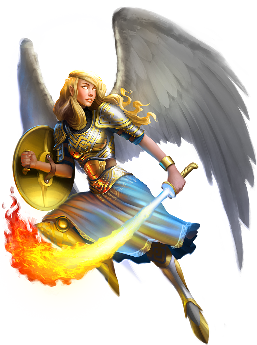 Angel Warrior (848x1139), Png Download