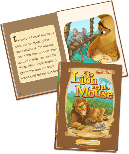 The Reading Curriculum Includes - Lion And The Mouse: An Aesop's Fable [book] (437x520), Png Download