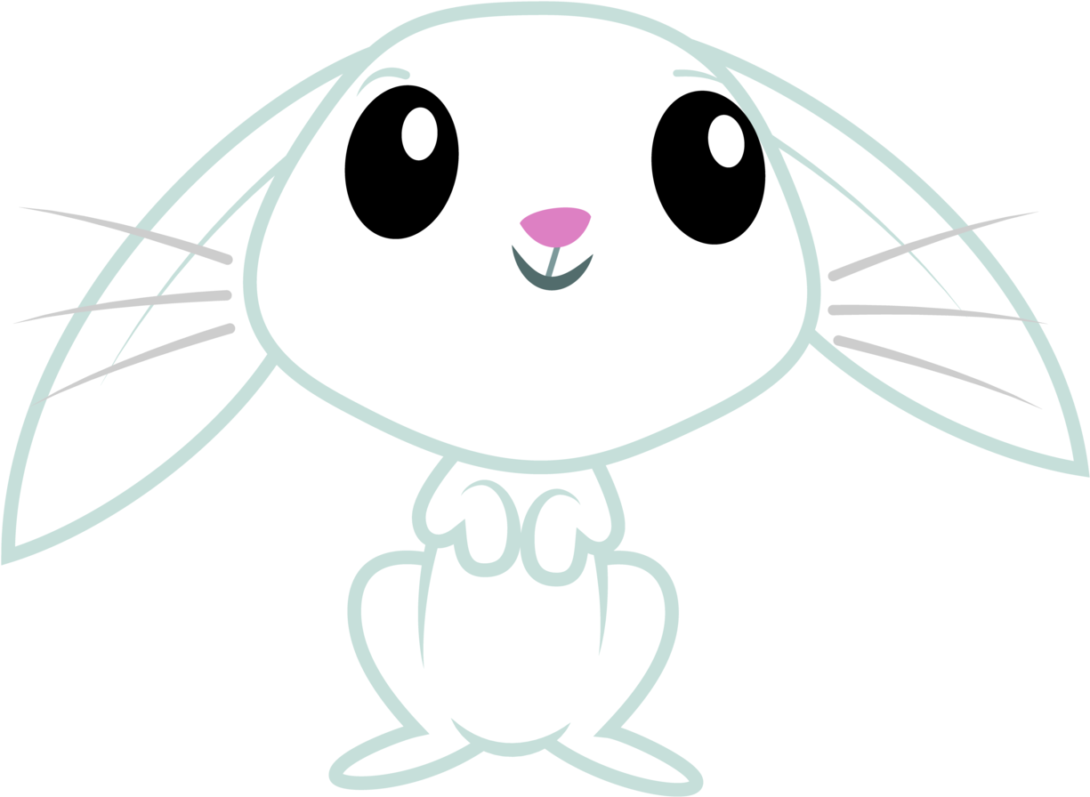 Angel Clipart Clear Background - Digital Art Bunny Transparent Background (1280x947), Png Download