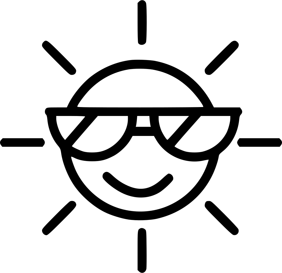 Summer Sun Sunglasses - Sun Pictogram (980x946), Png Download