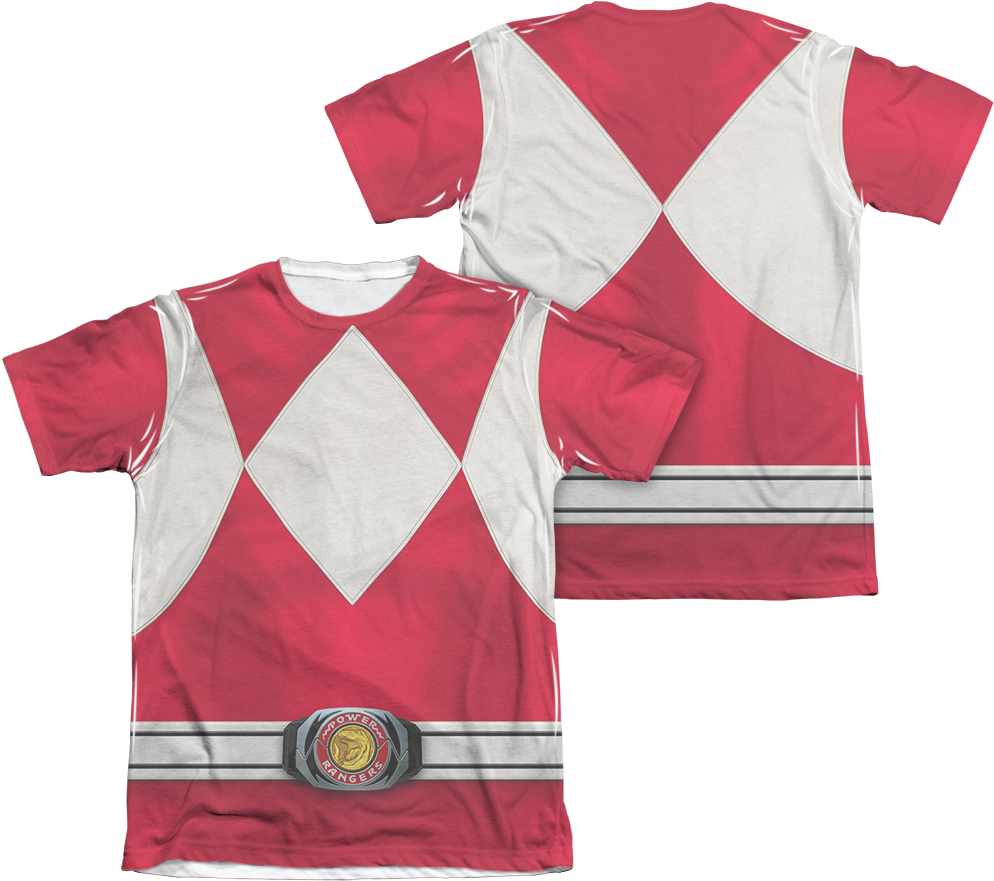 Order Mighty Morphin Power Rangers Red Ranger T-shirt - Camisetas Do Power Ranger (1000x1000), Png Download