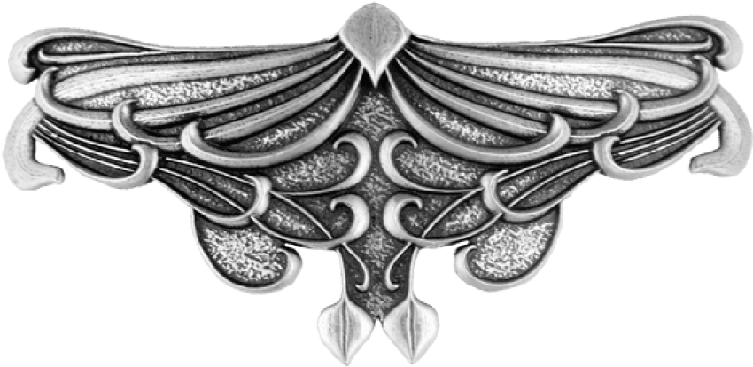 Hair Clip - Hair Clip | Barrette | Art Nouveau Leaf | By Oberon (600x296), Png Download
