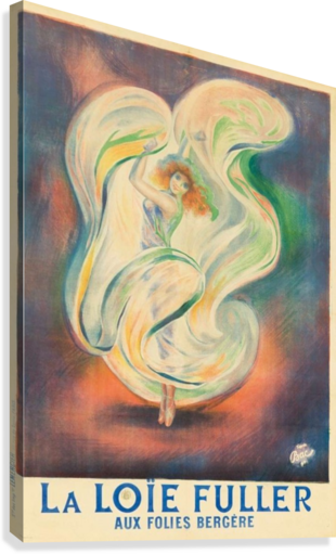 Ferdinand Bach French Art Nouveau Lithograph Folies - Anonymous - Loie Fuller - Folies Bergere Giclee On (310x511), Png Download