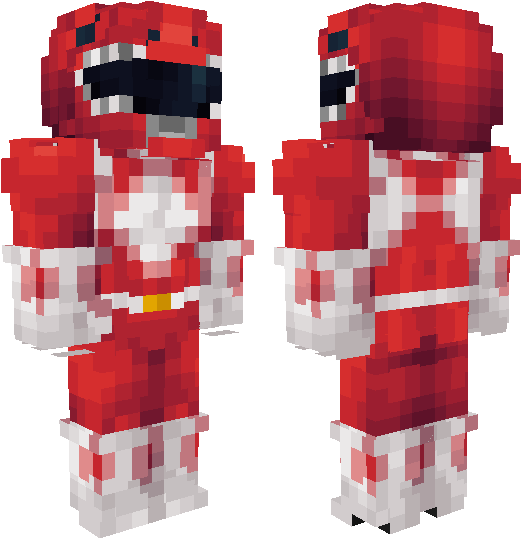 Red Ranger Undefined - Skins De Power Rangers (608x619), Png Download