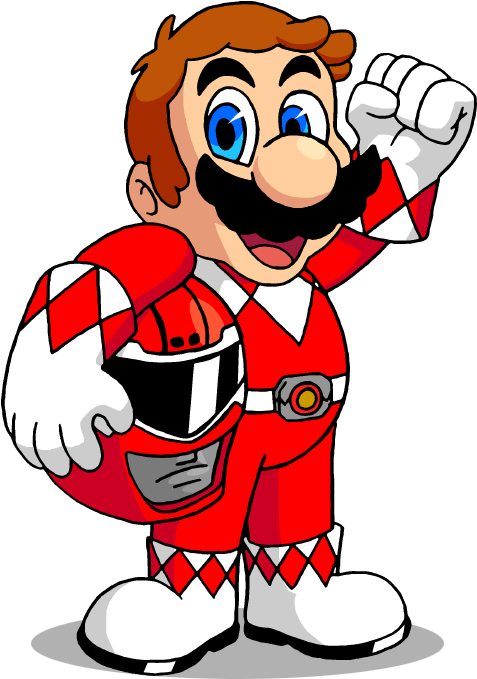 Mario By Alanartalvin - Mighty Morphin Power Rangers Mario (533x723), Png Download