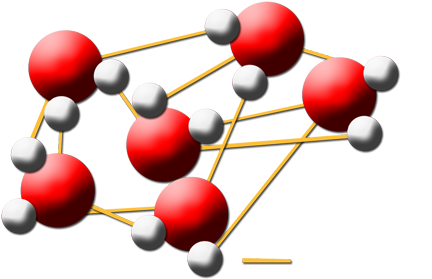 Hydrogen Bonded Molecules - Hard Water Molecule (450x308), Png Download