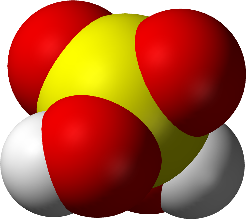 Sulphuric Acid Molecule Png (1100x988), Png Download