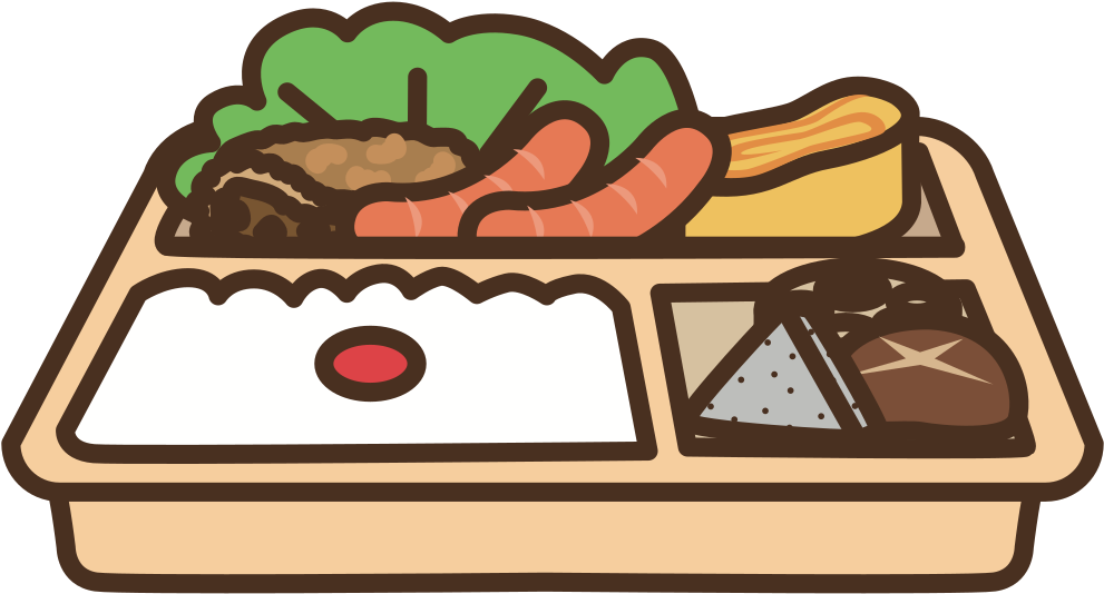Bento Lunchbox - Clipart Lunch Box Png (1000x573), Png Download