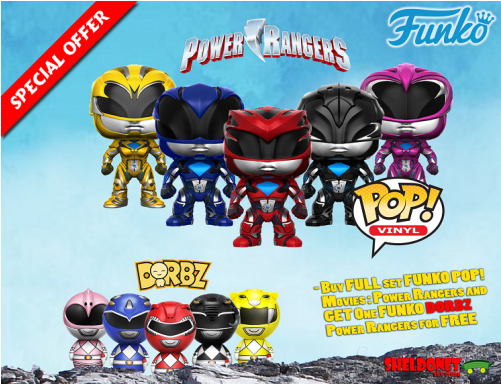 Power Rangers - Funko Pop! Movies: Power Rangers Yellow Ranger Pop (500x500), Png Download