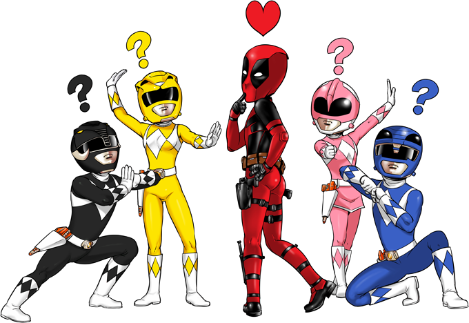 Deadpool X Power Rangers Parody The Real Red - Deadpool Power Rangers (680x468), Png Download
