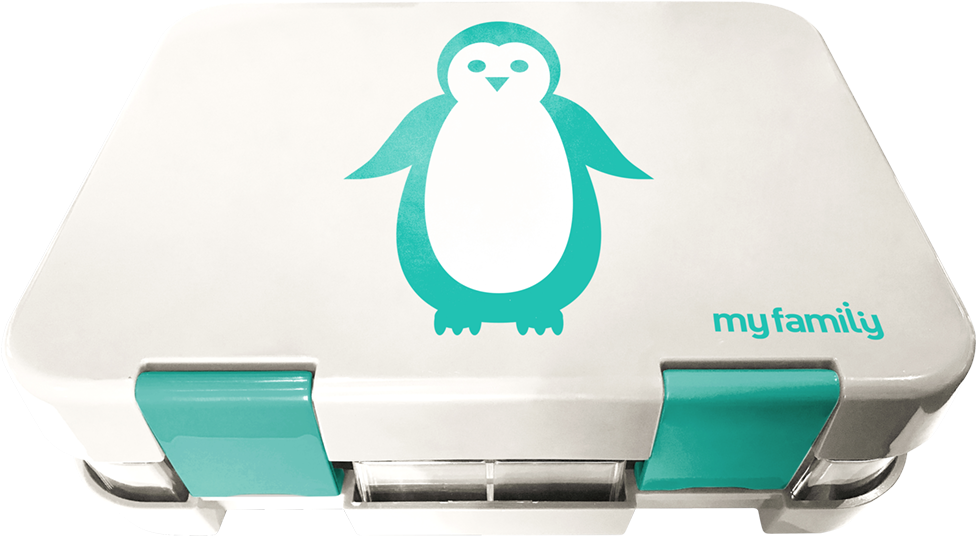 My Family Super Bento Lunchbox Penguin - Lunchbox (1382x1022), Png Download