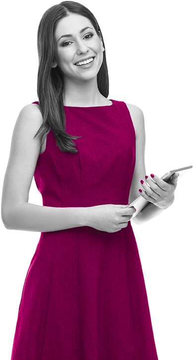 Woman Pink Dress - Girl (1140x760), Png Download