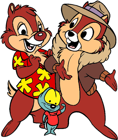 Chips Clipart Disney Character - Chip N Dale Rescue Rangers Png (416x495), Png Download