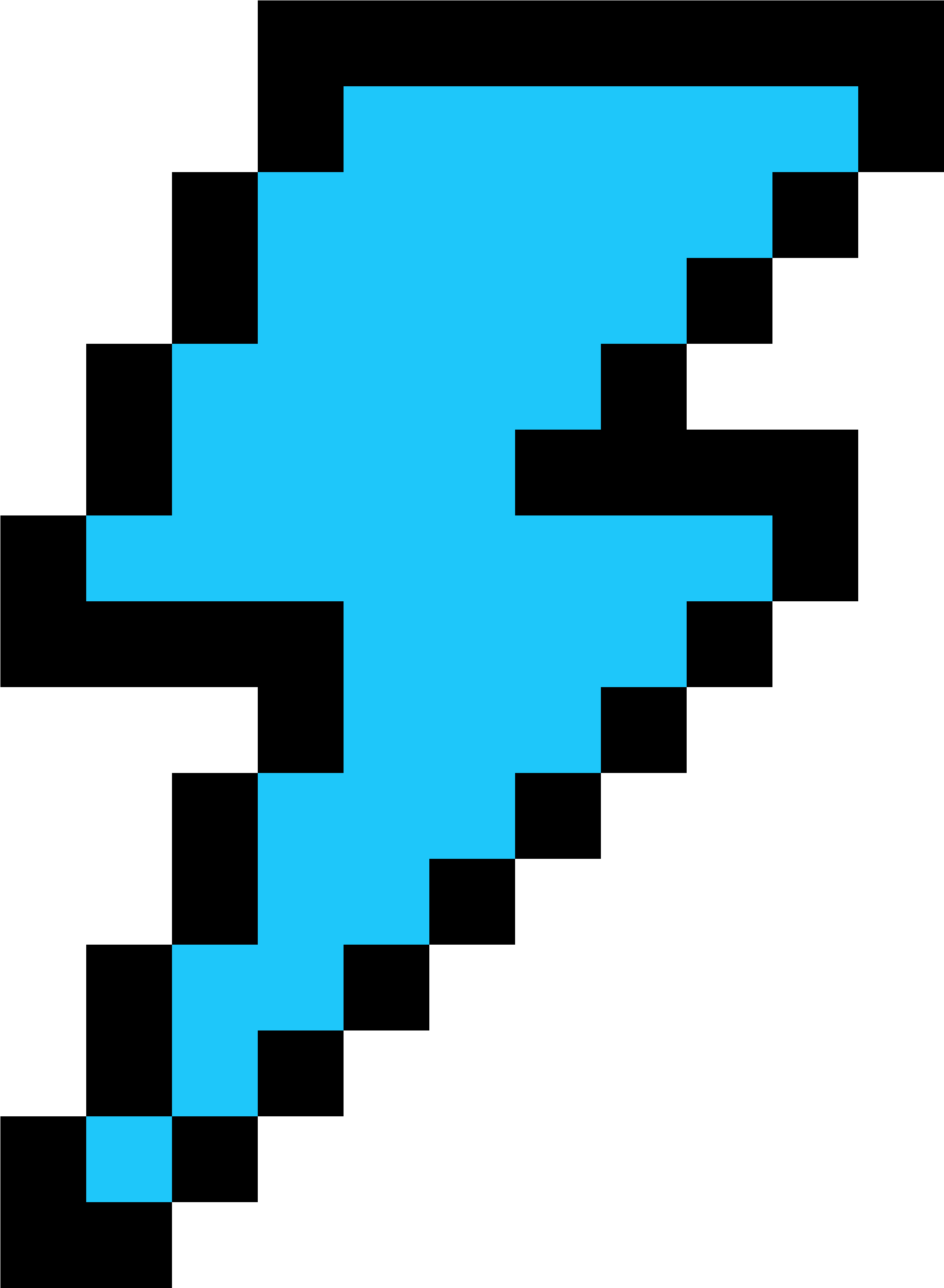 Lightning Bolt - Lightning Pixel Art (2200x3400), Png Download