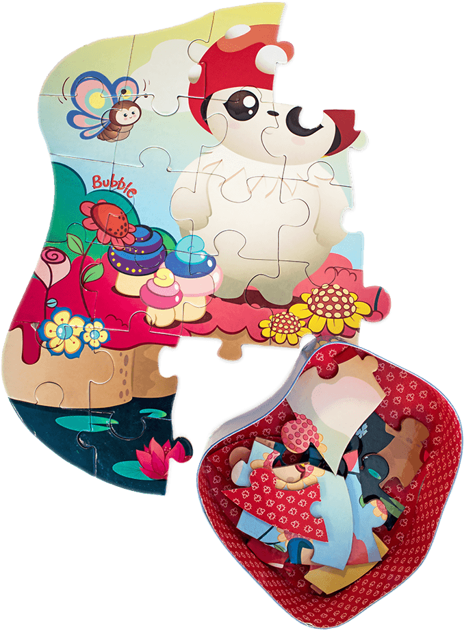 Bubble Jigsaw Puzzle - Cartoon (700x999), Png Download